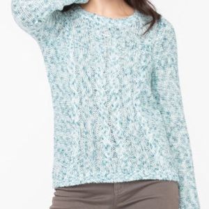 Scoop Neck Cable Knit Sweater